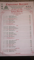 Chinatown Kitchen menu