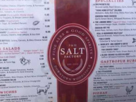 Salt Factory Pub menu