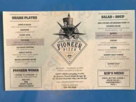 Pioneer Pizza menu