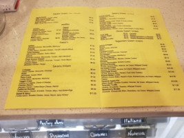 Crepe Factory menu