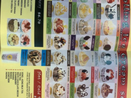 I Love Ice-cream menu