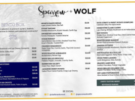 Sparrow Wolf menu