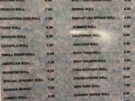 Rakhapura Mutee And Sushi menu