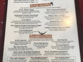 Ranch House Grille menu