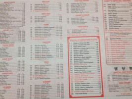 Panda Chinese menu