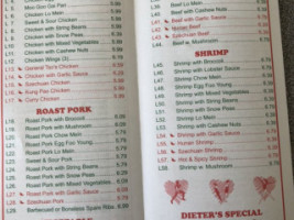 Hong Kong Chinese Food menu