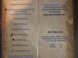 Golf Hill Grille menu