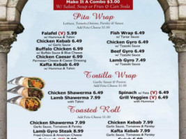 Aroma Mediterranean Cuisine menu