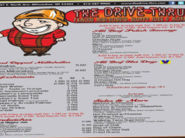 Chubby's The Drive-thru menu