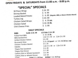 Kelly's Bbq menu