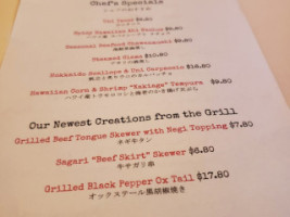 Yakitori Hachibei Chinatown Hawaii menu