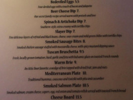 The Attic Door menu