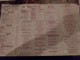 Hops Barleys menu