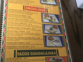 Guadalajara Mexican Grill menu