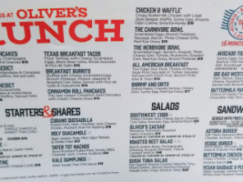 Oliver's Astoria menu