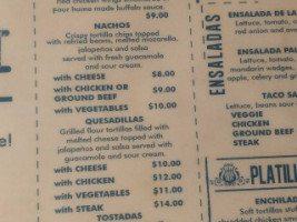 El Mariachi Mexican menu