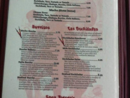 Vaqueros Mexican menu