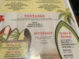 Baja Cantina menu