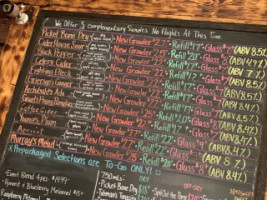 Arsenal Cider House menu