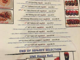 Umi Sushi menu