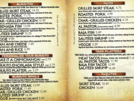 Taco Fiesta menu