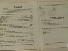 Blain Family menu