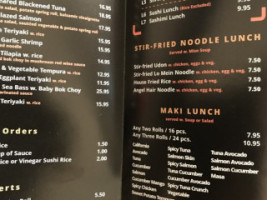 Jj's Asian Fusion menu