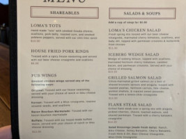 Loma's At The Opera House menu