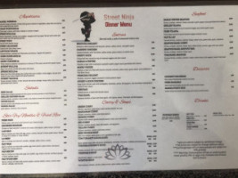 Street Ninja menu