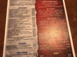 The Rock Grill menu