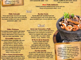 Monterrey Mexican menu