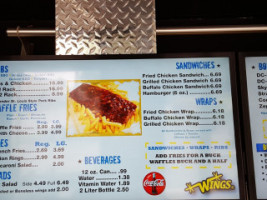 Wings Over menu