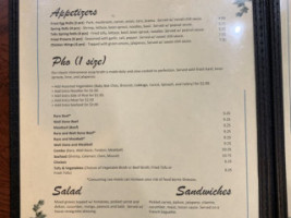 Local Pho menu