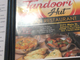 Tandoori Hut menu