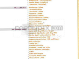 Dunkin' menu