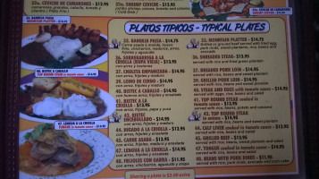 Pollos El Paisa menu