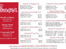 Chick-fil-a menu