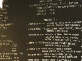 Bagelmania menu