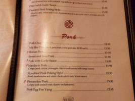 Yang Ming menu