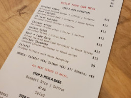 Sheesh Grill menu