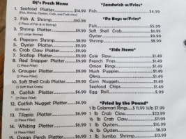 Dj Seafood menu