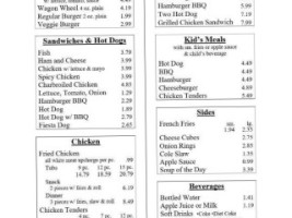 Schell's Dairy Swirl, Miniature Golf menu