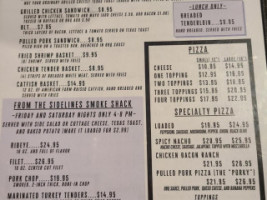 Sidelines Sports Grill menu