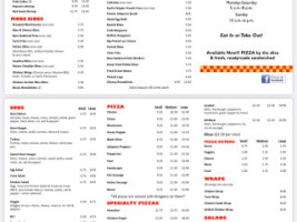 Jonesport Pizza Shop menu