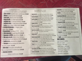 Ruby's Taqueria menu