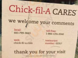 Chick-fil-a menu