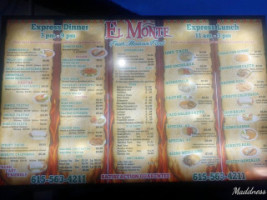 El Monte Woodbury menu