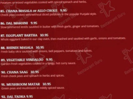 Masala Fine Indian Cuisine menu