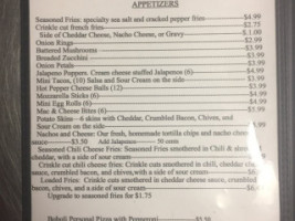 Triple Tree Saloon menu