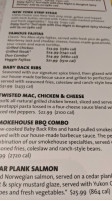 Hard Rock Cafe menu